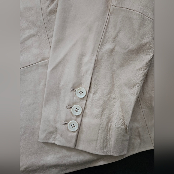 NWT - Lamb Leather Lane Collection Light Tan Blazer - Size 16 - Picture 5 of 11